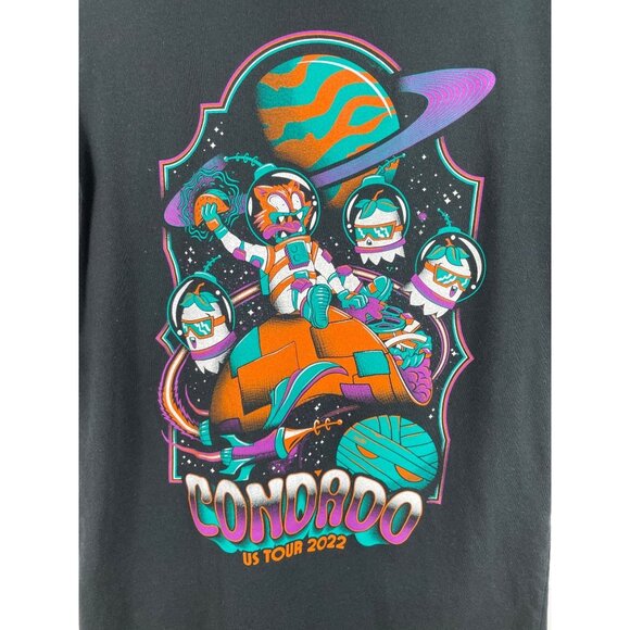 Condado US Tour 2022 Adult Small Black Short Sleeve Graphic Print T-shirt - Picture 3 of 7